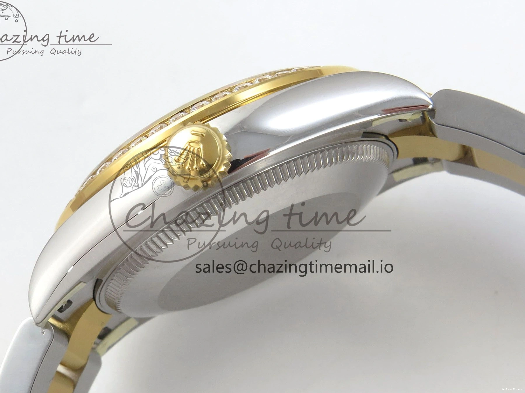 0401 DateJust 31 278383RBR THBF 1:1 Best Edition 904L Steel White Roman Dial Diamonds Bezel on SS YG Oyster Bracelet HZ Cal. Minimalist 44